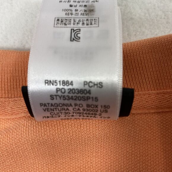 Patagonia Polo Shirt Mens XL Light‎ Orange Casual Short Sleeve Organic Cotton - Picture 6 of 11